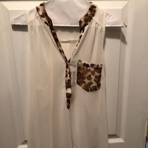 Rue 21 sheer top with cheetah